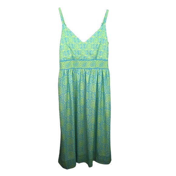 Gretchen Scott Fiesta Time Maxi Dress Sultan's Dining Room Turquoise Lime NEW M - Picture 2 of 12